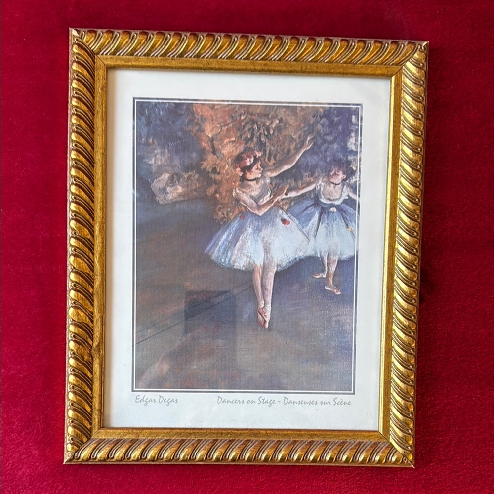 Vintage Gold Framed “Dancers on Stage” by Edgar Degas
